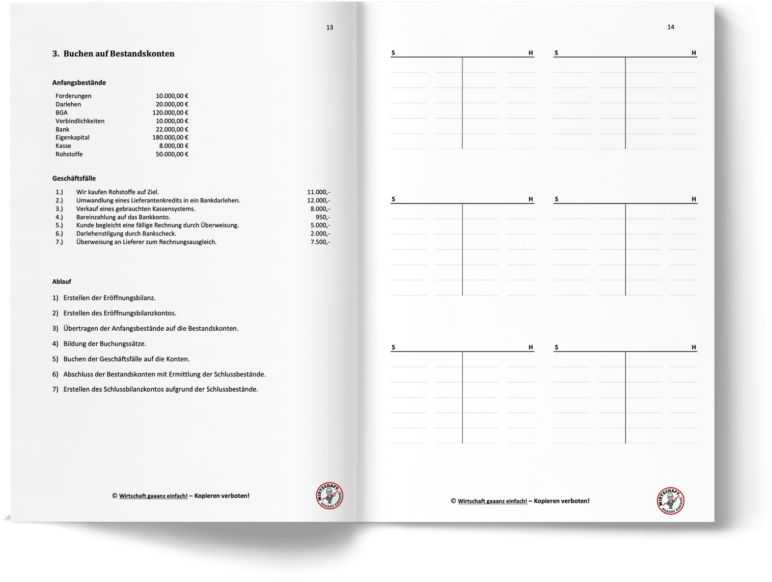 Arbeitsheft für Buchführung